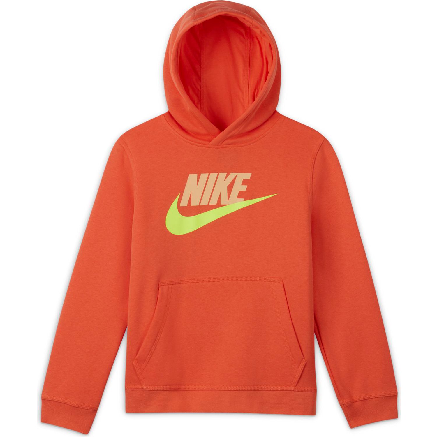 red and orange nike shirt