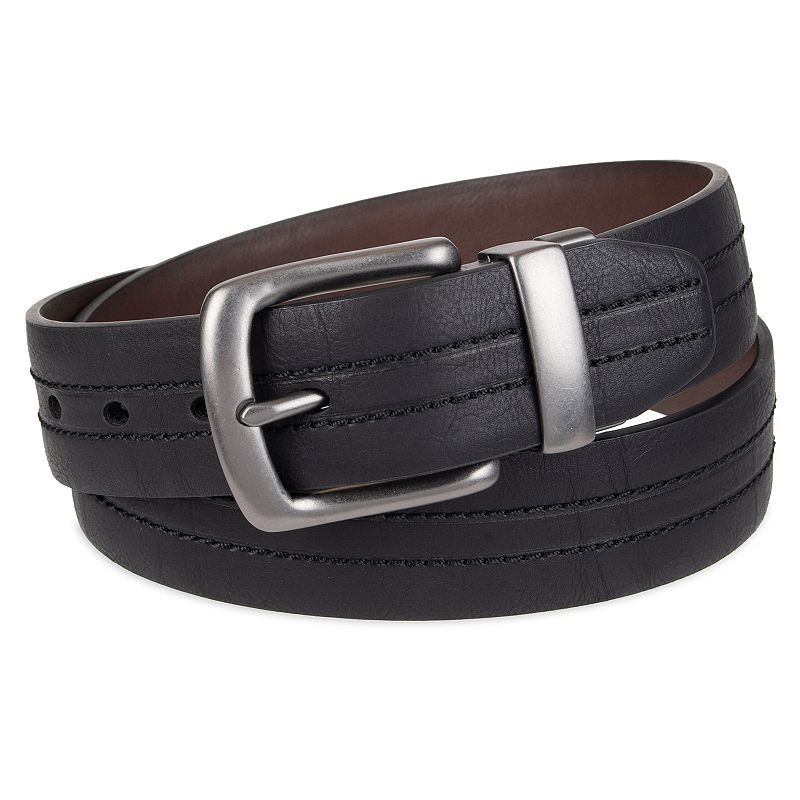 Mens Columbia Reversible Stretch Casual Leather Belt, Size: Small, Grey
