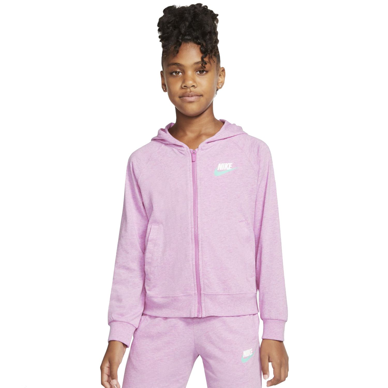 girls pink nike hoodie