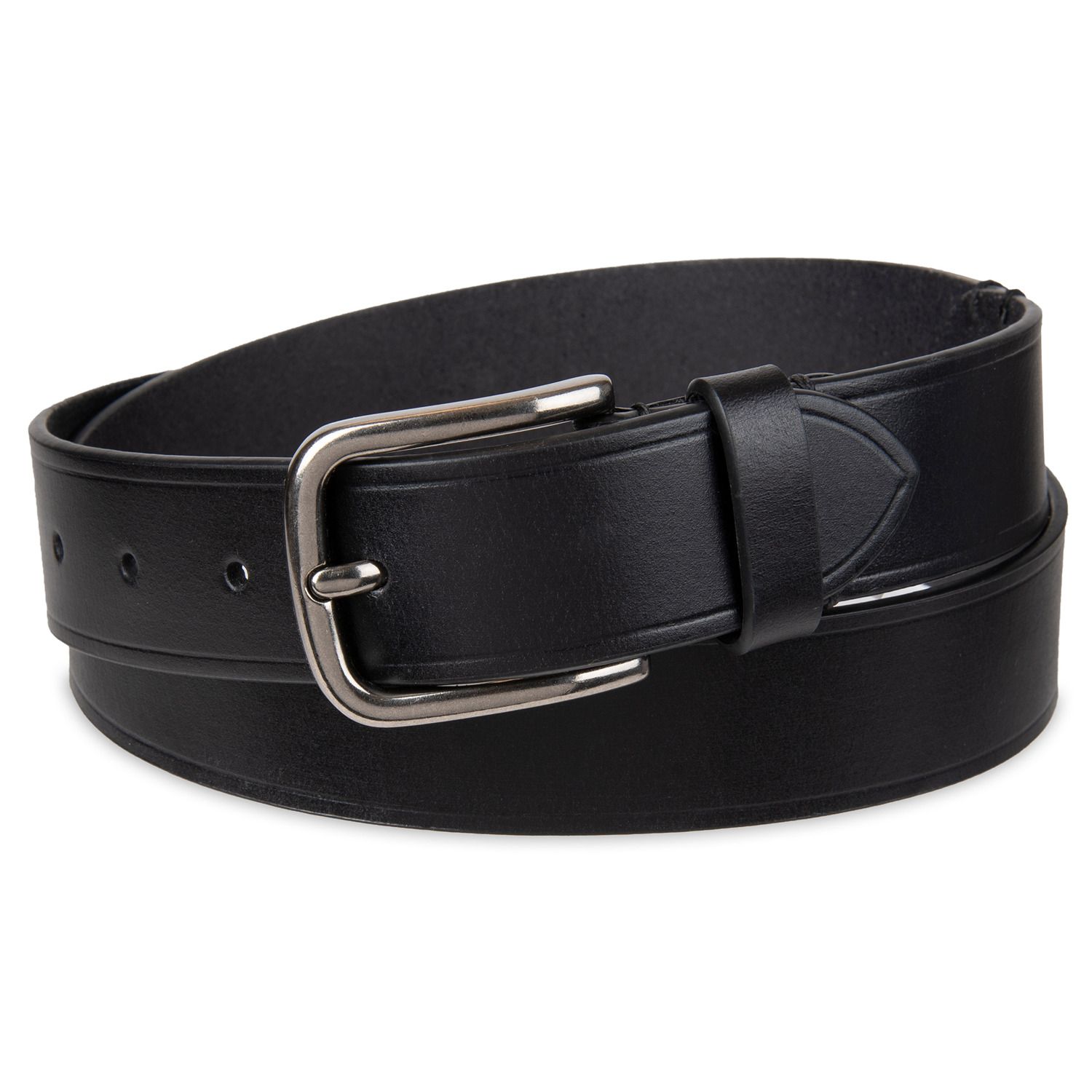 mens casual black leather belt