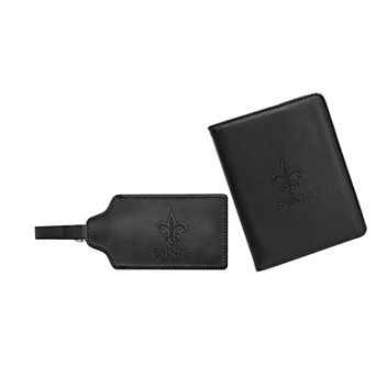 New Orleans Saints Leather Luggage Tag Set