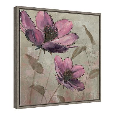 Amanti Art 'Plum Floral II' Framed Canvas Wall Art