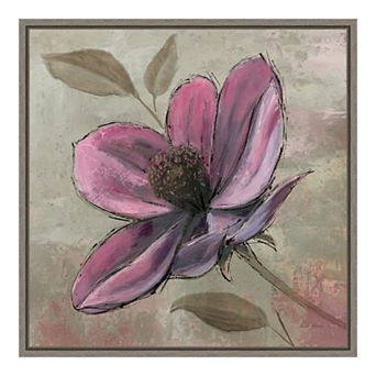 Amanti Art 'Plum Floral III' Framed Canvas Wall Art