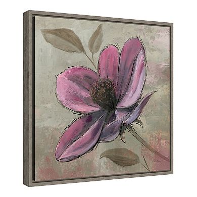 Amanti Art 'Plum Floral III' Framed Canvas Wall Art