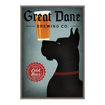 Amanti Art "Great Dane Brewing Co" Framed Canvas Wall Art