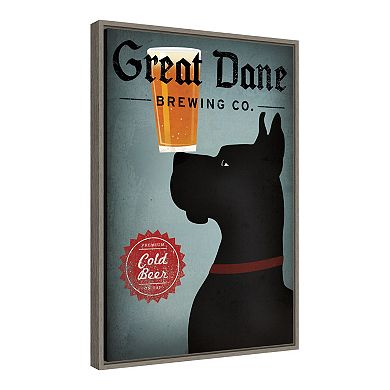 Amanti Art "Great Dane Brewing Co" Framed Canvas Wall Art