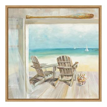Amanti Art 'Seaside Morning' Framed Canvas Wall Art