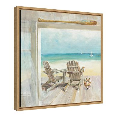 Amanti Art 'Seaside Morning' Framed Canvas Wall Art