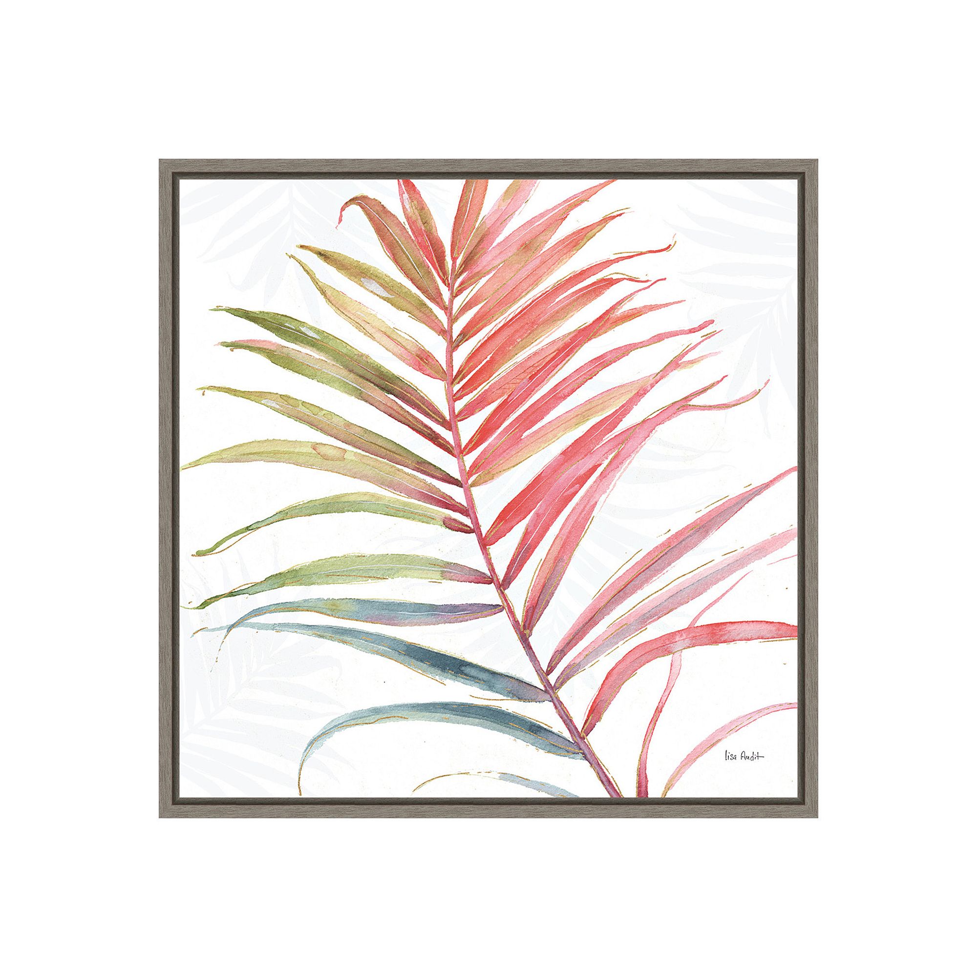 Amanti Art Tropical Blush VI Framed Canvas Wall Art, Gray