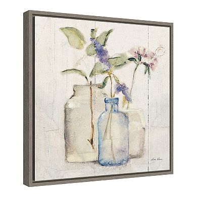 Amanti Art Blossoms on Birch I Framed Canvas Wall Art