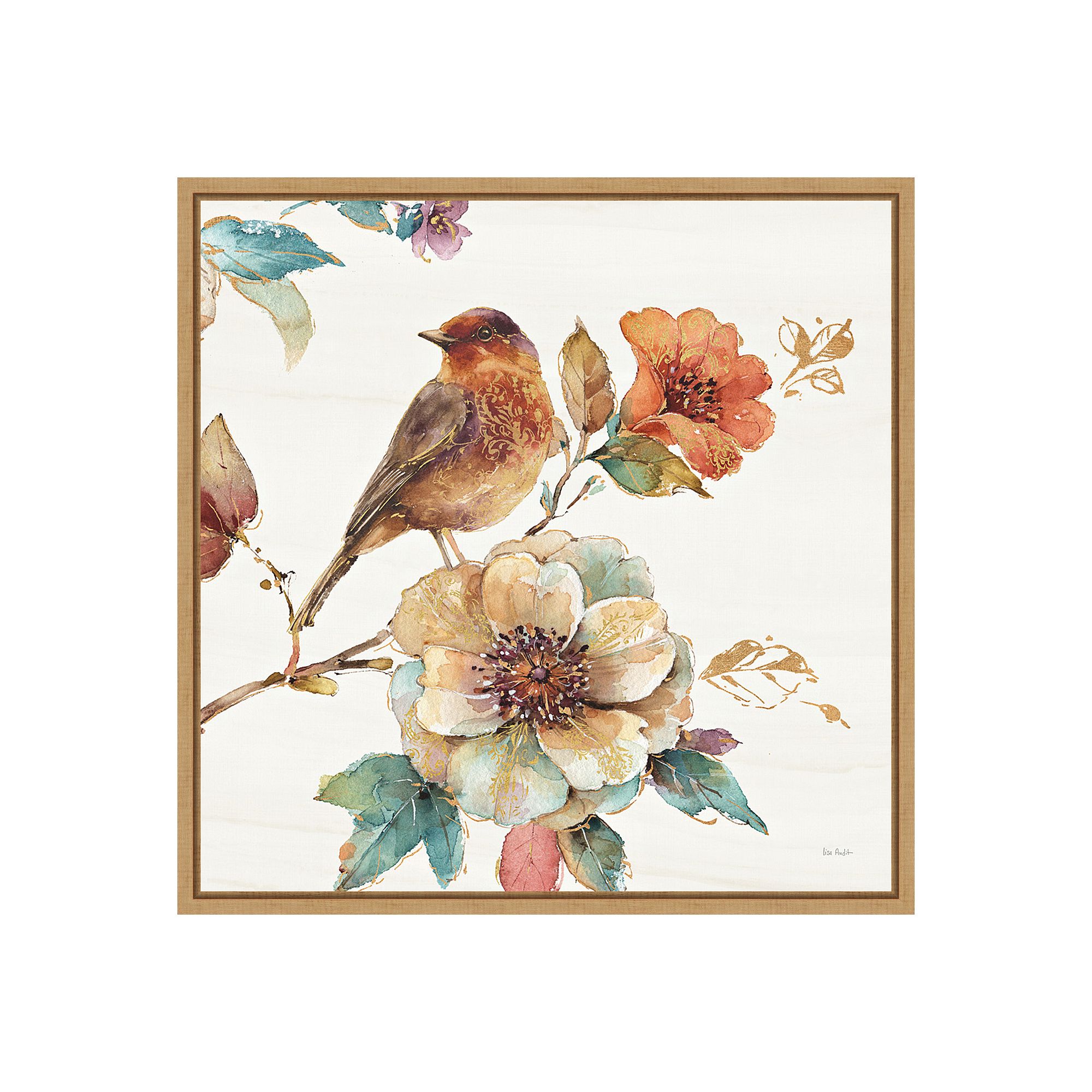Amanti Art Spiced Nature II Soft White Framed Canvas Wall Art, Brown