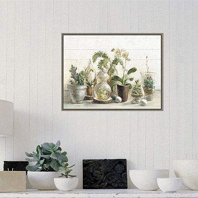 Amanti Art Greenhouse Orchids on Shiplap Framed Canvas Wall Art