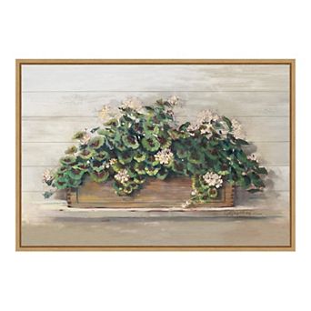 Amanti Art Market Geraniums Framed Canvas Wall Art