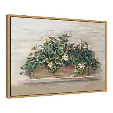 Amanti Art Market Geraniums Framed Canvas Wall Art