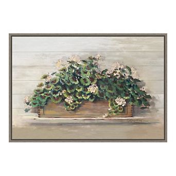 Amanti Art Market Geraniums Framed Canvas Wall Art