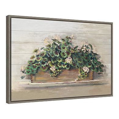 Amanti Art Market Geraniums Framed Canvas Wall Art