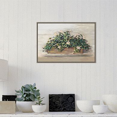 Amanti Art Market Geraniums Framed Canvas Wall Art