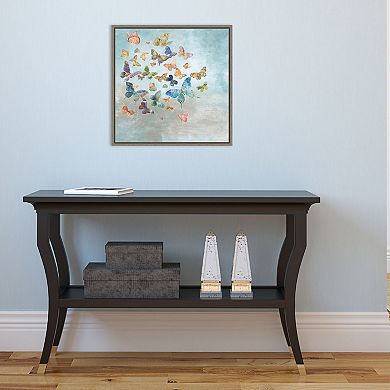 Amanti Art Beautiful Butterflies v3 Framed Canvas Wall Art