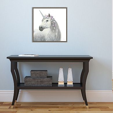 Amanti Art Spirit Unicorn II Framed Canvas Wall Art