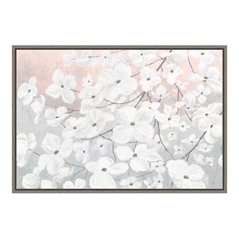Amanti Art Bringing in Blossoms Blush Framed Canvas Print