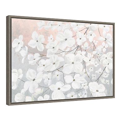 Amanti Art Bringing in Blossoms Blush Framed Canvas Print