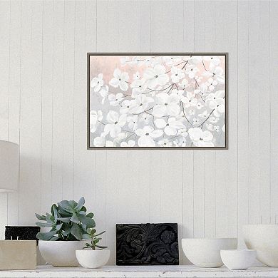 Amanti Art Bringing in Blossoms Blush Framed Canvas Print