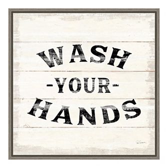Amanti Art Shiplap Bath IV Framed Canvas Wall Art