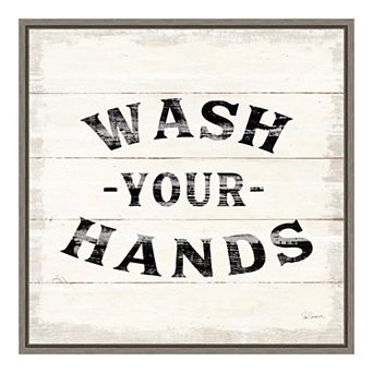 Amanti Art Shiplap Bath IV Framed Canvas Wall Art