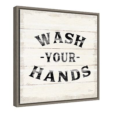 Amanti Art Shiplap Bath IV Framed Canvas Wall Art