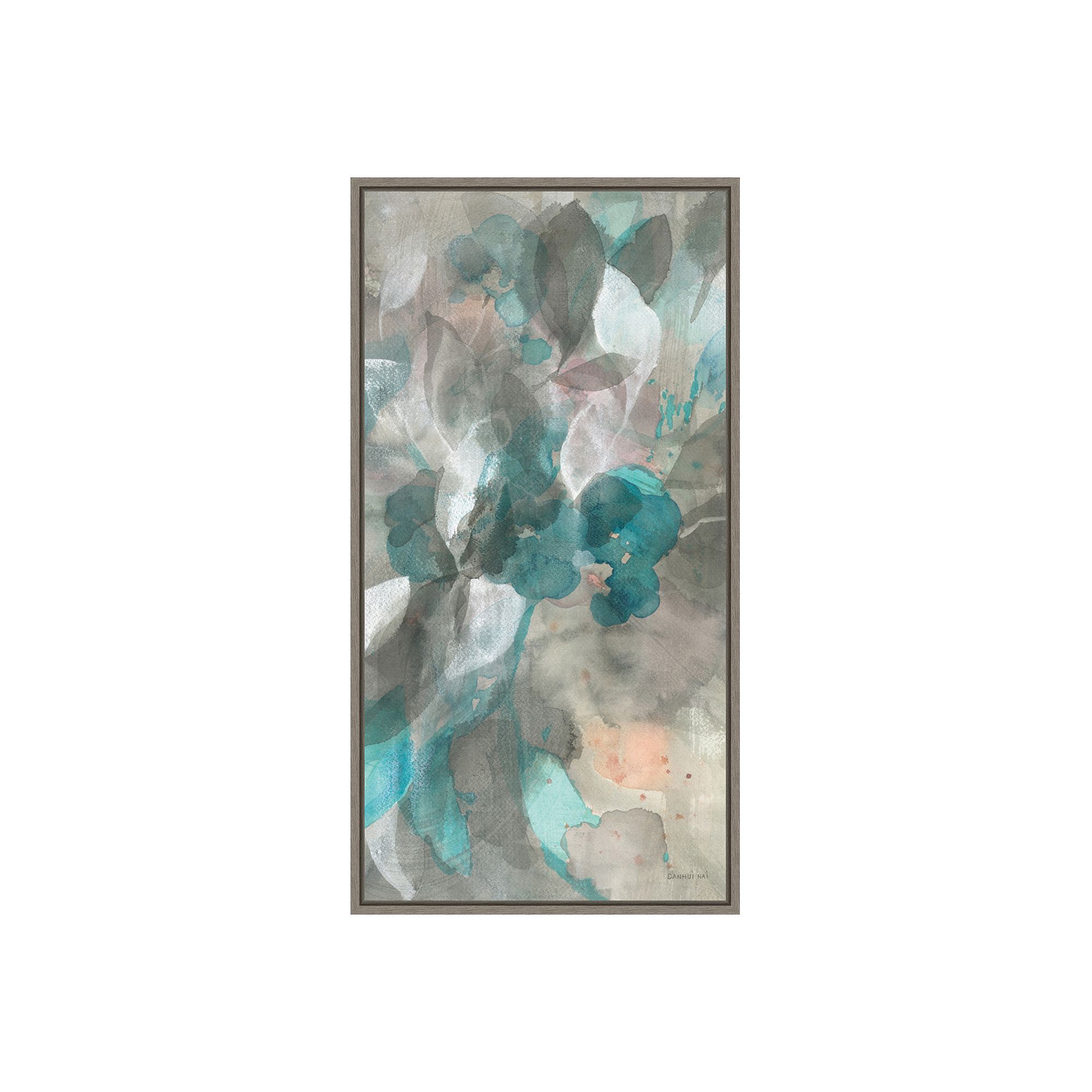 Amanti Art Abstract Nature III Framed Canvas Wall Art, Gray