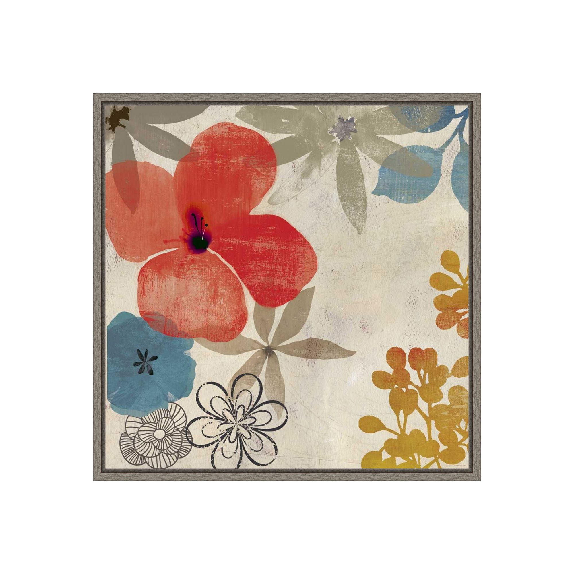 Amanti Art Danica I Mini Framed Canvas Wall Art, Gray