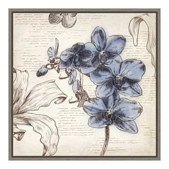 Amanti Art 'Blushing Blue II Mini' Framed Canvas Wall Art