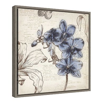 Amanti Art 'Blushing Blue II Mini' Framed Canvas Wall Art