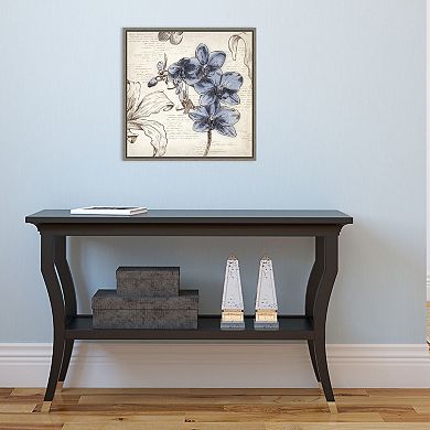 Amanti Art 'Blushing Blue II Mini' Framed Canvas Wall Art