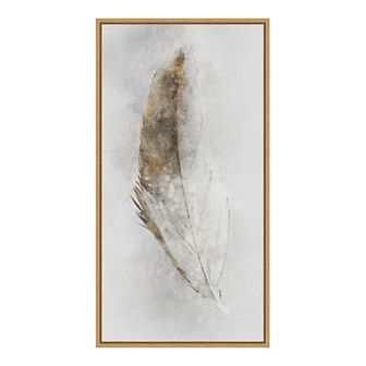 Amanti Art Golden Feather II Framed Canvas Print