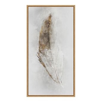 Amanti Art Golden Feather II Framed Canvas Print