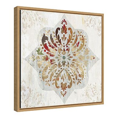 Amanti Art 'Red Medallion' Framed Canvas Wall Art