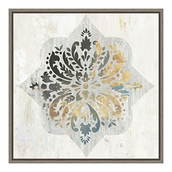 Amanti Art 'Blue Medallion' Framed Canvas Wall Art