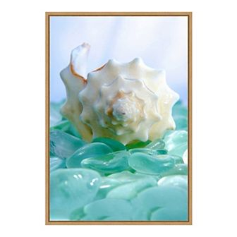 Amanti Art 'Crystal Harbor 24' Framed Canvas Wall Art