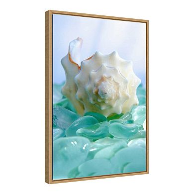 Amanti Art 'Crystal Harbor 24' Framed Canvas Wall Art