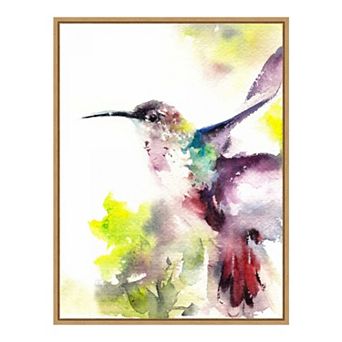 Amanti Art 'Hummingbird' Framed Canvas Wall Art