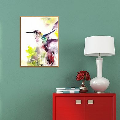 Amanti Art 'Hummingbird' Framed Canvas Wall Art