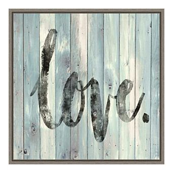 Amanti Art "Love" Framed Canvas Wall Art