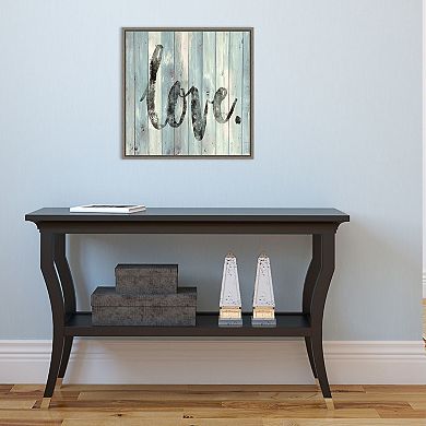 Amanti Art "Love" Framed Canvas Wall Art