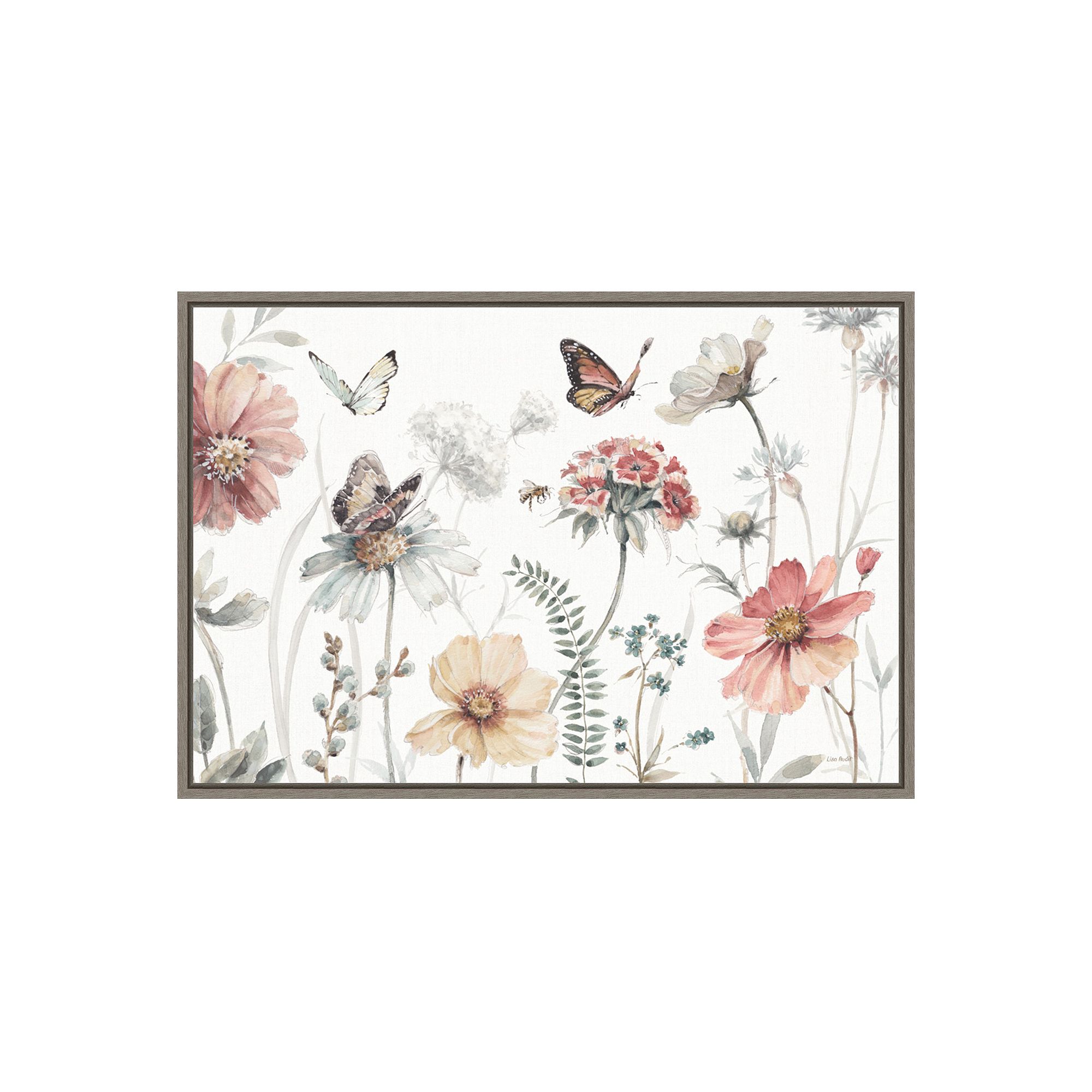 Amanti Art A Country Weekend I Framed Canvas Wall Art, Gray