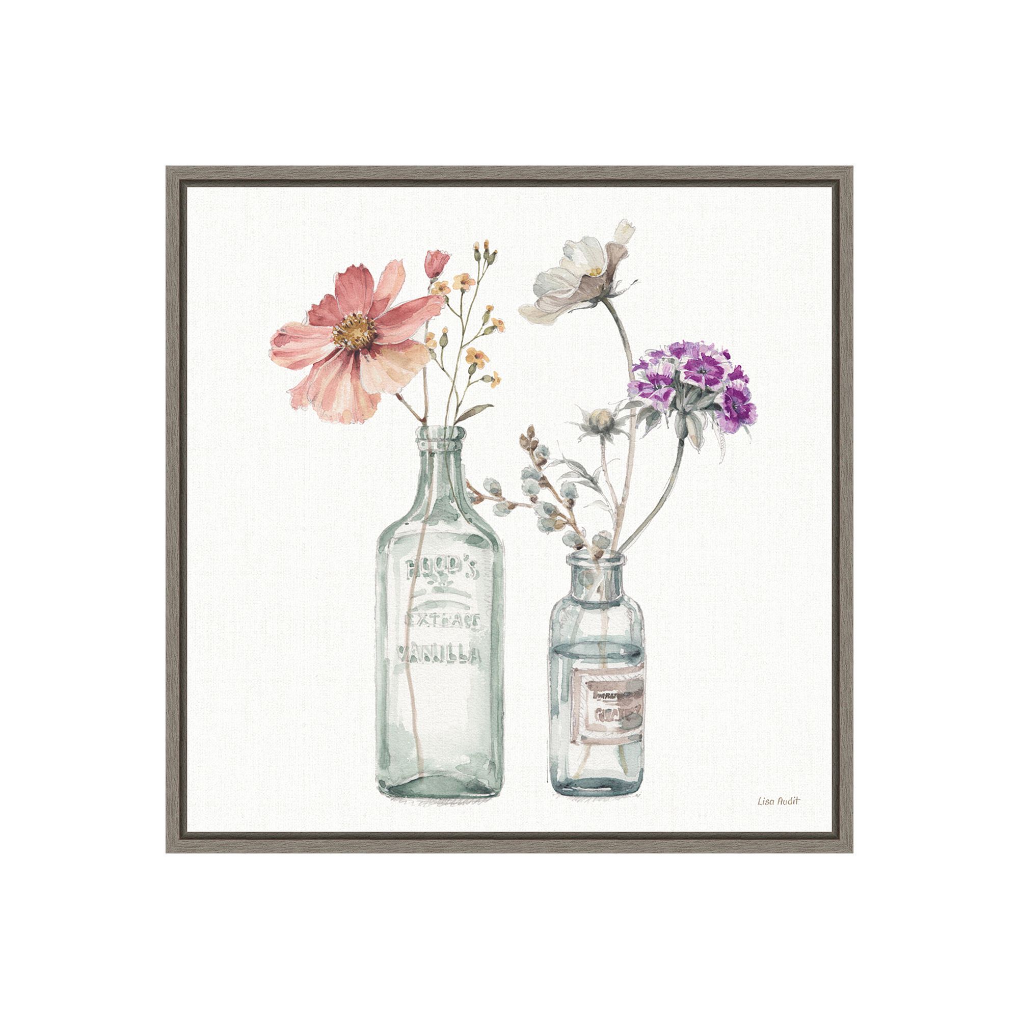 Amanti Art A Country Weekend X v2 with Purple Framed Canvas Wall Art, Gra