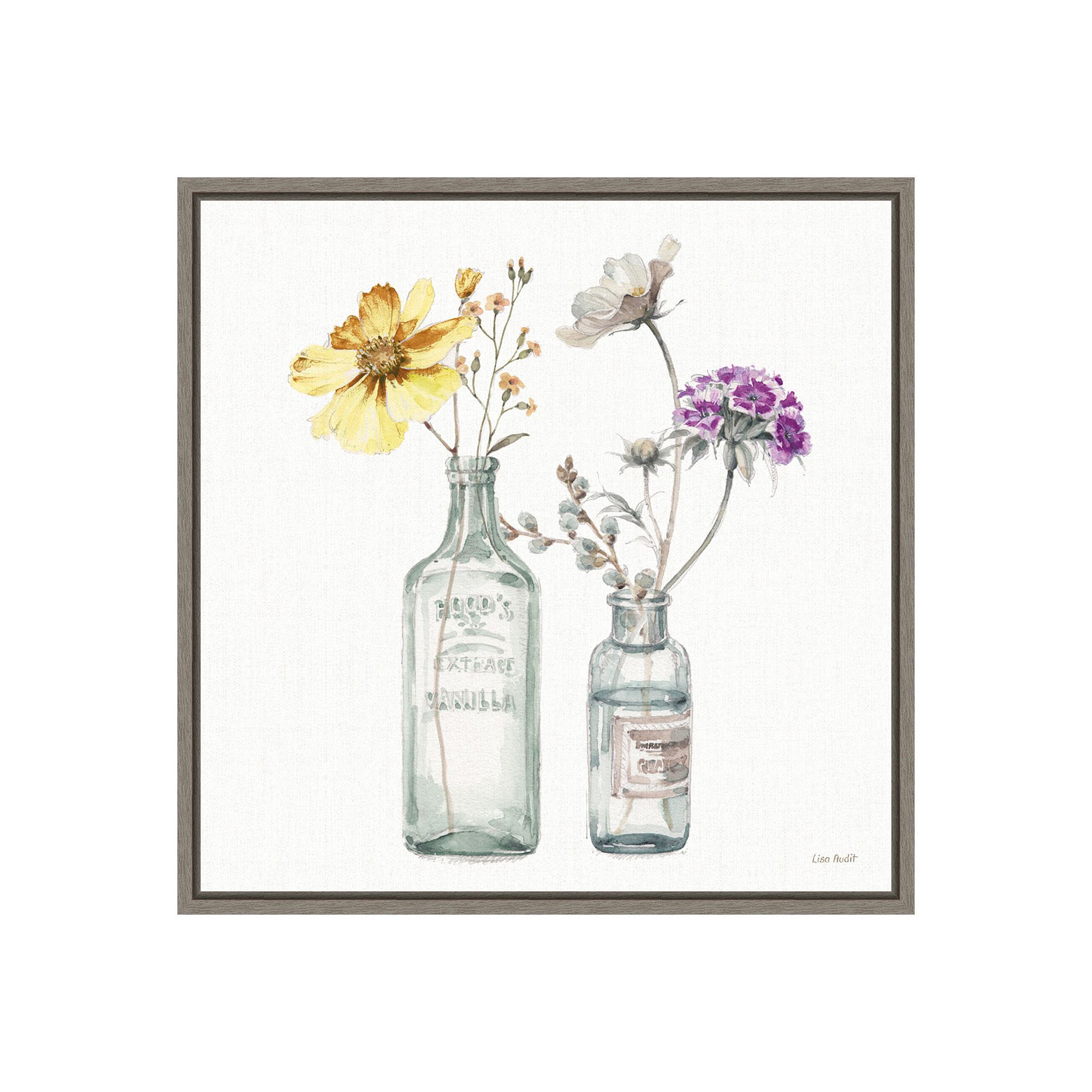 Amanti Art A Country Weekend X v2 Yellow Purple Framed Canvas Wall Art, G