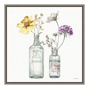 Amanti Art 'A Country Weekend X v2 Yellow Purple' Framed Canvas Wall Art