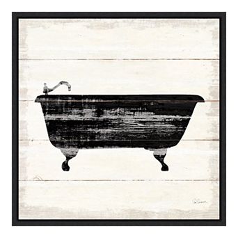 Amanti Art 'Shiplap Bath I' Framed Canvas Wall Art