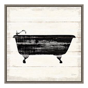 Amanti Art 'Shiplap Bath I' Framed Canvas Wall Art
